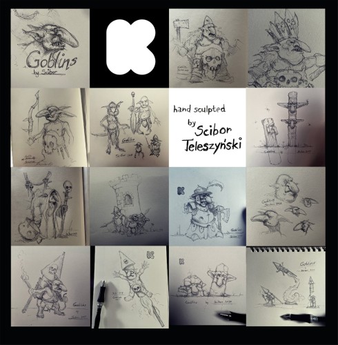 Goblins - hand sculpted miniatures by Scibor Teleszynski