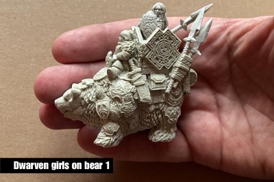 Dwarven girls on bear 1