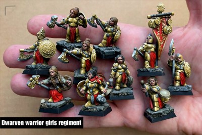 Dwarven warrior girls regiment (10)