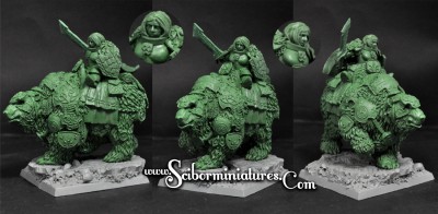 Dwarf Ranger female on war bear 2