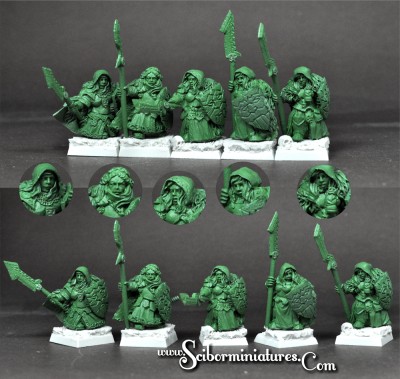 Dwarven Female spearmen (5)